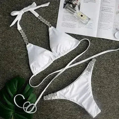 Women's Bejeweled Two-Piece Bikini Swimsuit