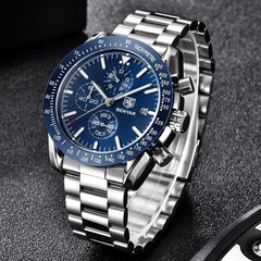 Men's Stainless Steel Chronograph Watch - 30m