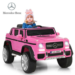 12V Kids Ride On Licensed Mercedes-Benz Car - Pink