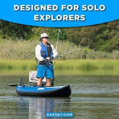 9 Foot Sea Eagle Boats | 300X Explorer 1-Person Inflatable Kayak with Adjustable Footrest