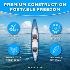 15 Foot Sea Eagle Boats | 473RL RazorLite 2-Person Inflatable Kayak with Adjustable Footrests