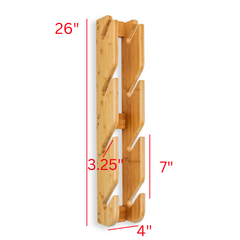 Four-Board Snowboard and Skateboard Bamboo Wall Rack