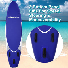 11 Foot Inflatable Stand Up Paddle Board with Adjustable Paddle, Pump, Bag