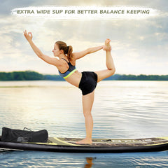 11 Foot Inflatable Standing Board Surfboard with Bag and Paddle