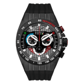 Giorgio Piola Design Men's Speedtrap Swiss Sport Chrono Watch - Black Dial/Strap - 100m