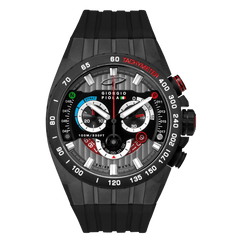 Giorgio Piola Design Men's Speedtrap Swiss Sport Chrono Watch - Black Dial/Strap - 100m