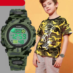 Children's Digital Watch with Led, Alarm, Waterproof - 30m