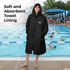 Kid's/Adult's XS - XL Waterproof Swim Parka - Black