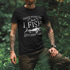 Outdoorzees Unisex 'I Fish And Know Things' T-Shirt