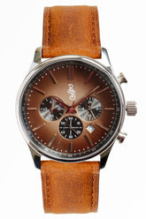 Beyond Boring Watch Company Men's Retro Chronograph - Brown Dial - 100m