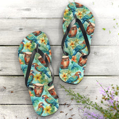 Unisex Tropical Parrot Print Flip Flops βοΈ Summer Sandals π¦