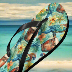 Unisex Tropical Parrot Print Flip Flops βοΈ Summer Sandals π¦