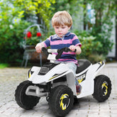 GBruno Store 6V Kids Electric ATV 4 Wheels Ride-On Toy - White