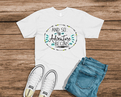Unisex Adult's 'Adventure Begins' T-Shirt