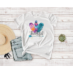 THANKSGIVING Girl's/Women's Boho 'Thankful' Tee