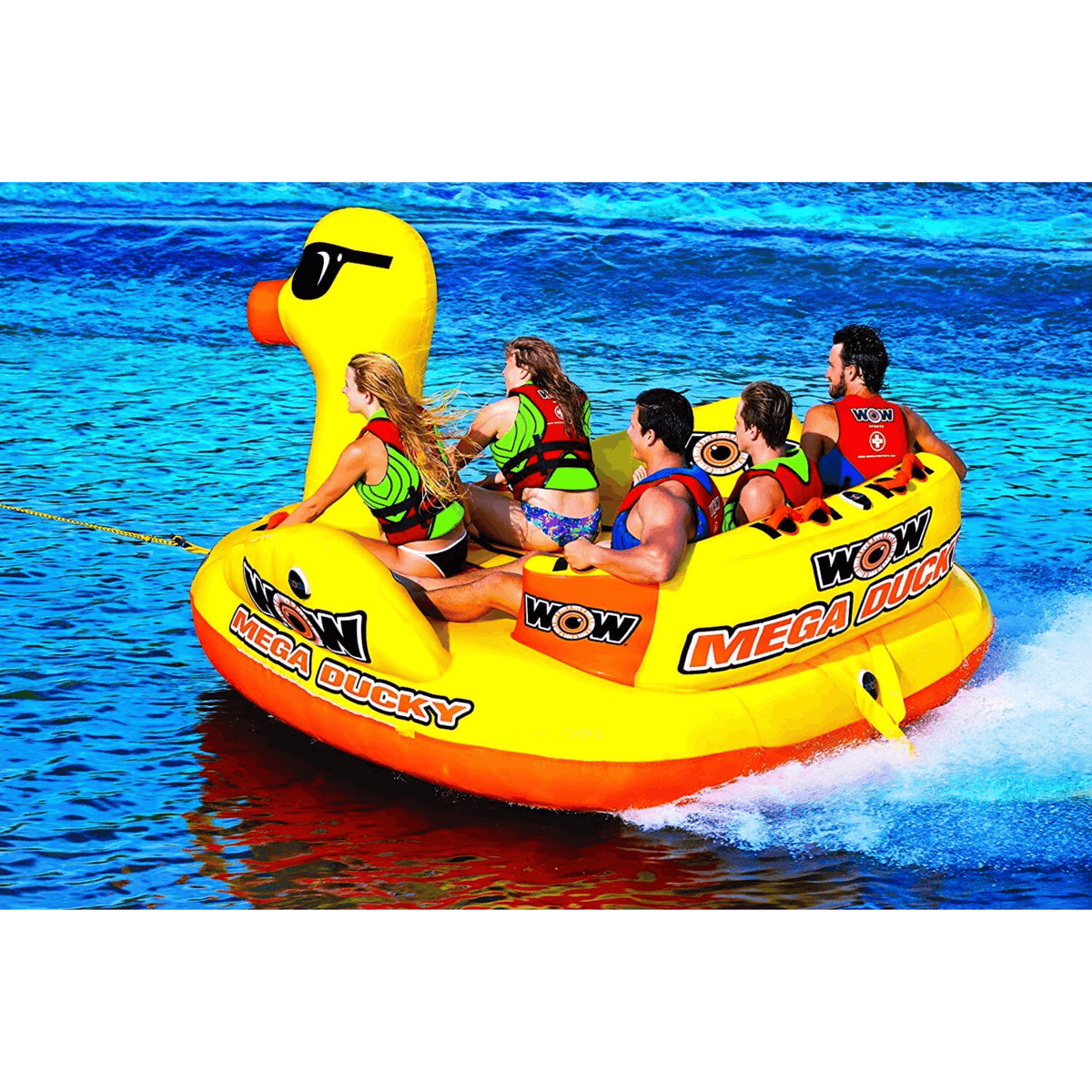 WOW Watersports Mega Ducky 5P Towable with Extra High Backrest