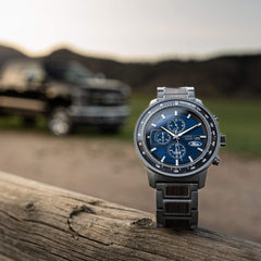 Original Grain Men's Ford.com Barrel Chrono 45mm - Blue Dial
