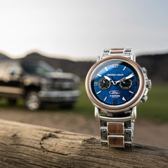 Original Grain Men's Ford.com Western Mechanical Chrono 44mm - Blue Dial