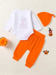 Infant's Unisex Halloween Onesie 3-Piece Outfit Set