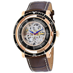 Christian Van Sant Men's Dome - Silver Dial, Brown Strap - 30m