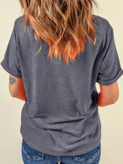 HALLOWEEN Women's Ghost Round Neck Casual T-Shirt