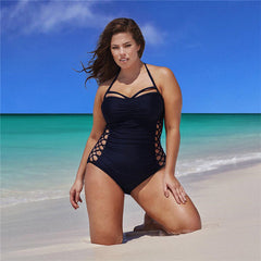 Women's Plus Size One-Piece Swimsuit - Black