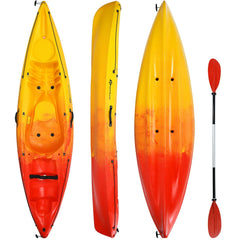 10 Foot GoPlus Sit-on-Top Kayak with Detachable Aluminum Paddle