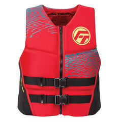 Adult's Unisex Full Throttle Rapid-Dry Flex-Back Life Jacket - M - Red/Black