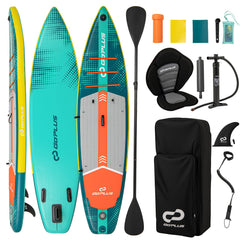 11 Foot Inflatable Stand Up Paddle Board with Kayak Seat for Adults