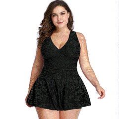 Women's Plus Size Halter Two-Piece Swimsuit