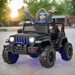 GBruno Store 12V Kids Ride-on Jeep Car with 2.4 G Remote Control - Black