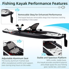 Premium 12 Foot Lightweight Inflatable Fishing Kayak with Pedal System