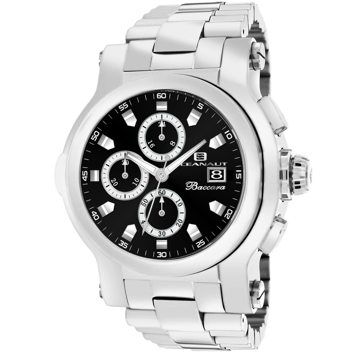 Oceanaut Men's Baccara XL - Black Dial, Silver Bracelet - 50m