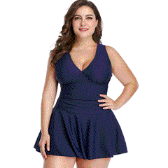 Women's Plus Size Halter Two-Piece Swimsuit