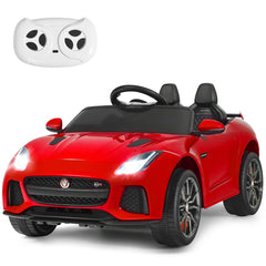 12V Jaguar F-Type SVR Licensed Kids Ride On Car - Red