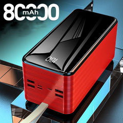 80,000 mAH Power Bank, Comes With A Four-wire Large-capacity, Mobile Power Bank