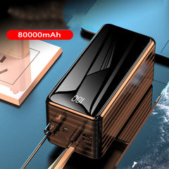 80,000 mAH Power Bank, Comes With A Four-wire Large-capacity, Mobile Power Bank