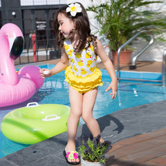 Girl's One-Piece Duckling Swimsuit