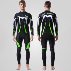 Men's Cycling Long Sleeve Jersey Set - Jersey/Pants Combo