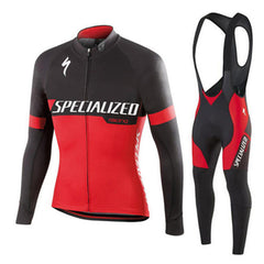Men's Spring And Autumn Long Sleeve Cycling Kit - Jersey/Bibs Combo