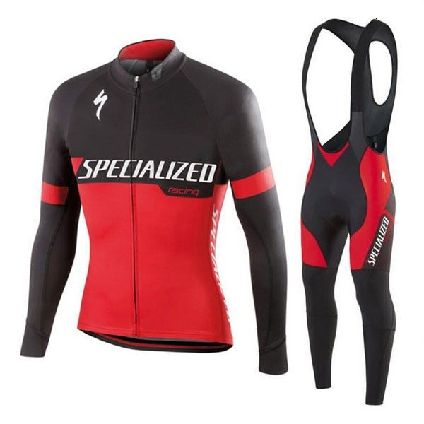 Men's Spring And Autumn Long Sleeve Cycling Kit - Jersey/Bibs Combo