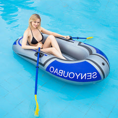 Social Buzz Single Person Inflatable Boat/Kayak with Pump & Oars