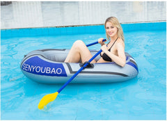 Social Buzz Single Person Inflatable Boat/Kayak with Pump & Oars
