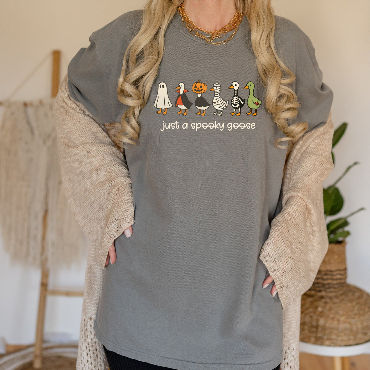 HALLOWEEN Unisex Kid's/Adult's 'Spooky Goose' Tee