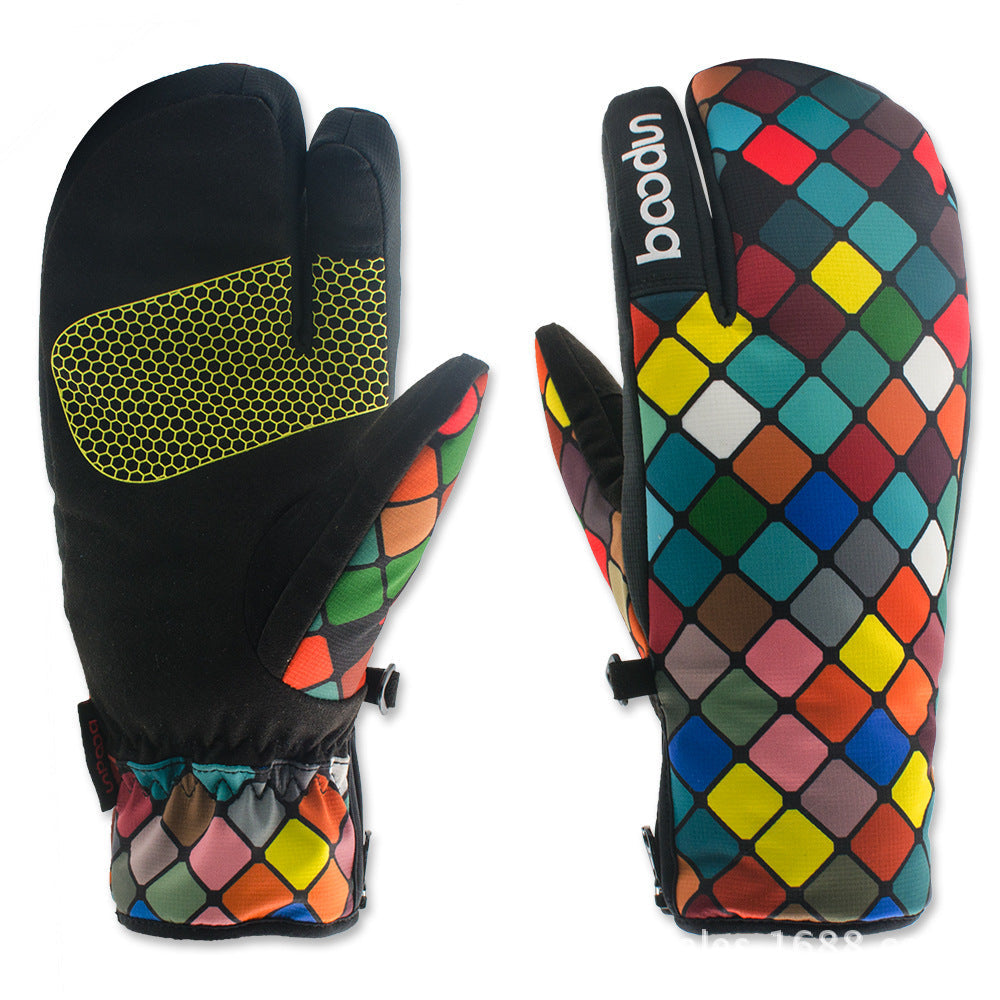 Adult's Unisex Three-Finger Ski Gloves
