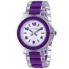 Juicy Couture Women's Rich Girl - Silver Dial, Silver/Purple Bracelet - 30m