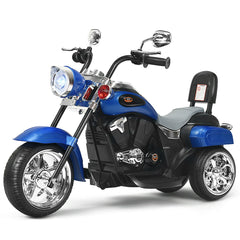6V Kids Ride On Trike/Motorbike with Horn and Headlight - Black & White