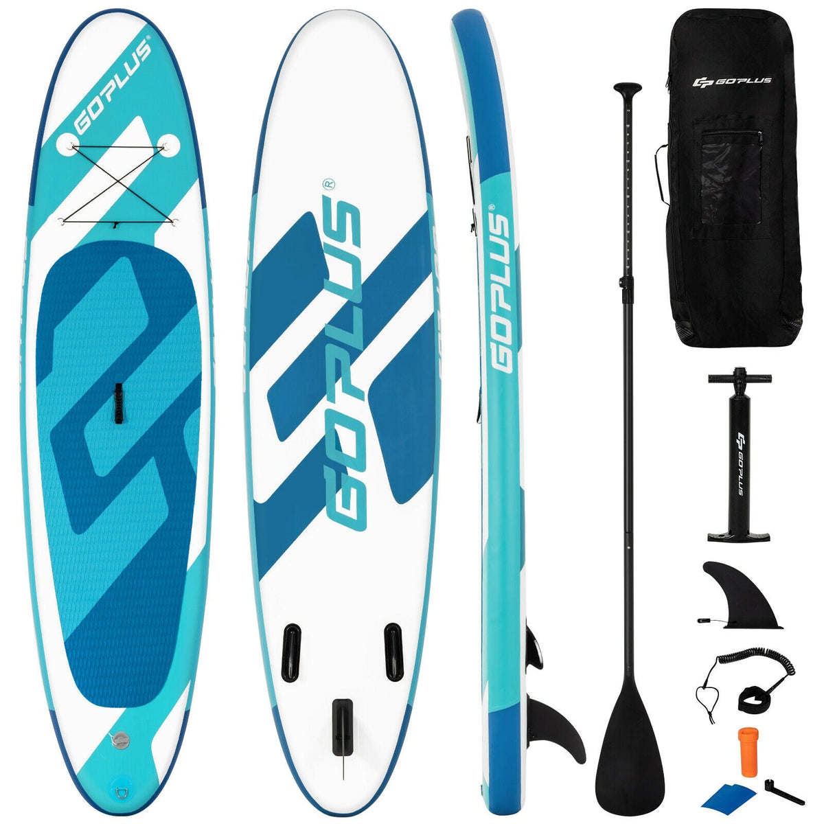 10 Foot Inflatable Stand Up Paddle Board, 6 Inch Thick with Accessory Pack