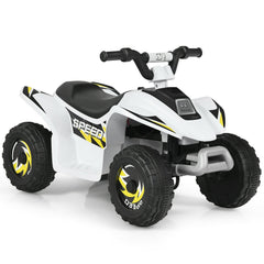 GBruno Store 6V Kids Electric ATV 4 Wheels Ride-On Toy - White
