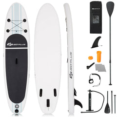 10-11 Foot Inflatable Stand Up Paddle Board with Paddle, Pump